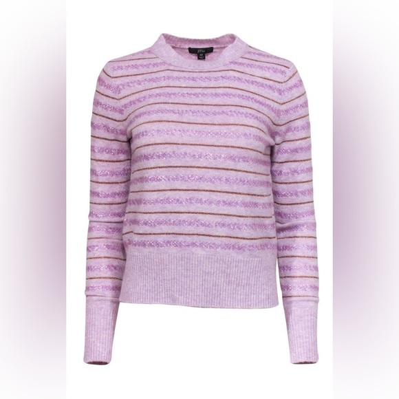 J. crew Sequin Striped Sweater in Supersoft Yarn in Lavender size M - Picture 8 of 12